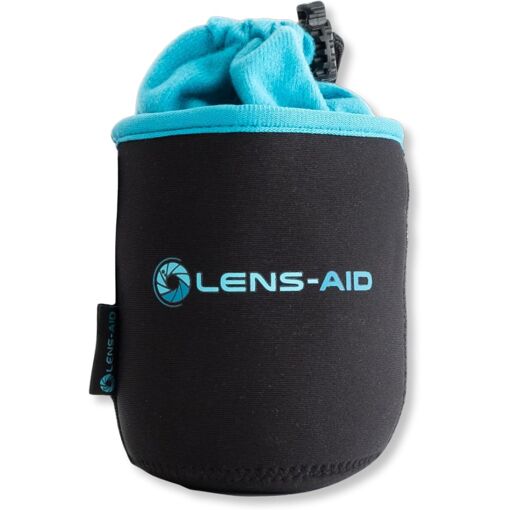 Bolsa para lentes de cámara de neopreno con forro de felpa