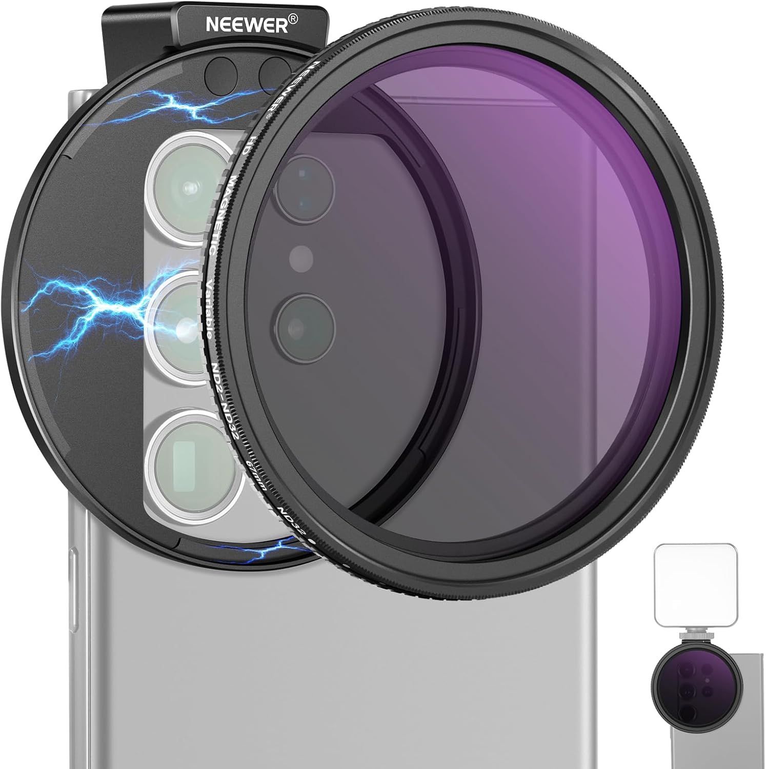 Kit de filtro ND variable Neewer de 67 mm para iPhone y Samsung