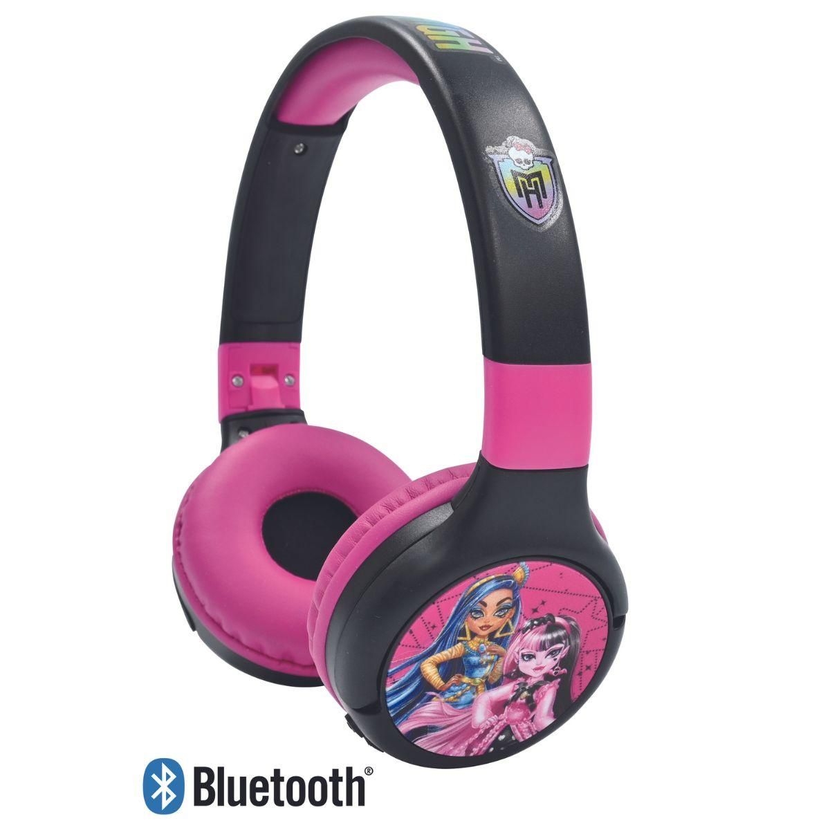 Lexibook Monster High 2-in-1 Bluetooth & Wired Headset with Sound Limit