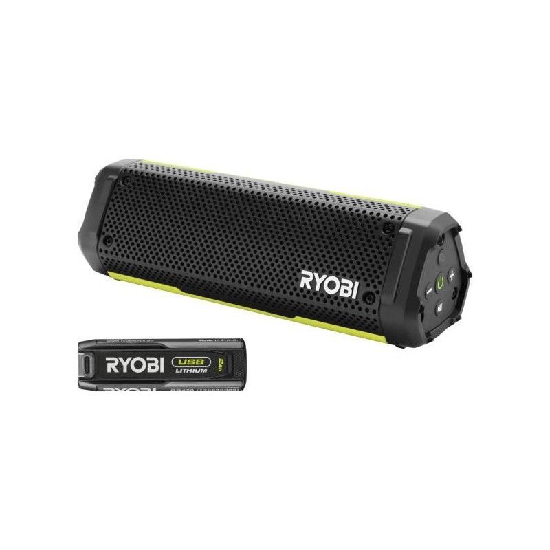 Ryobi Bluetooth Speaker - 4V IP67 USB-C - 1 x 4V 2.0Ah Lithium Battery