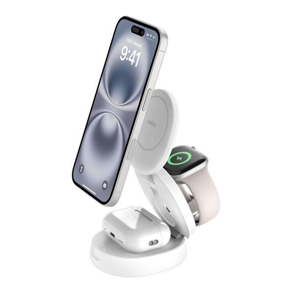 Belkin Wireless Charger 15W for Smartphone, Smartwatch, Headphones - White