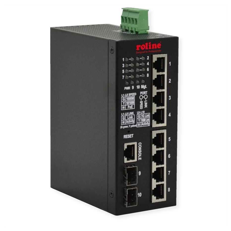 Roline Network Switch L2 Gigabit Ethernet (10/100/1000) with Ethernet Connection and PoE