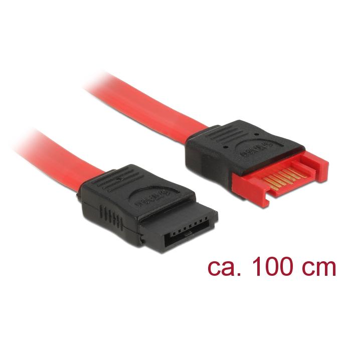 Delock SATA Extension Cable - 1m - Red
