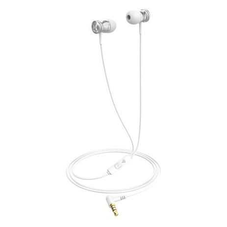 Havit E303P - Wired Earbuds with Microphone - Acoustic Isolation - White