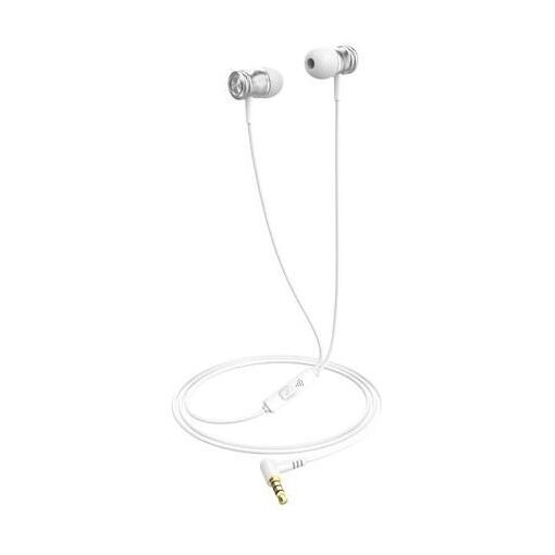 Havit E303P - Wired Earbuds with Microphone - Acoustic Isolation - White