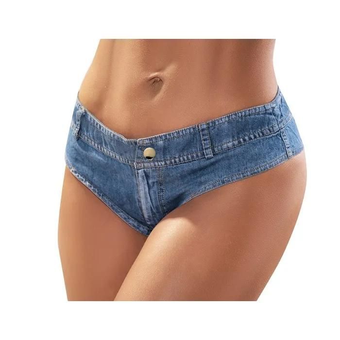 Short Micro MAPALE - Imitation Denim - Bleu - Taille M