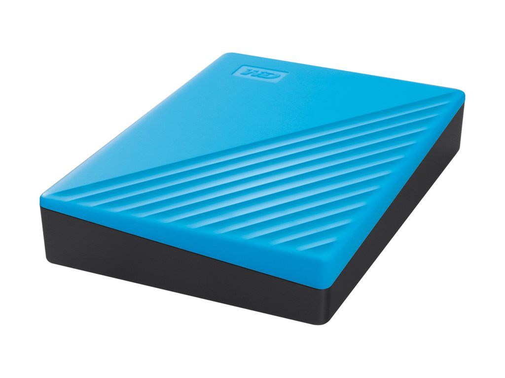 Disque dur externe Western Digital My Passport - 6 To chiffré - USB 3.2 Gen 1 - Cryptage AES 256 bits - Bleu