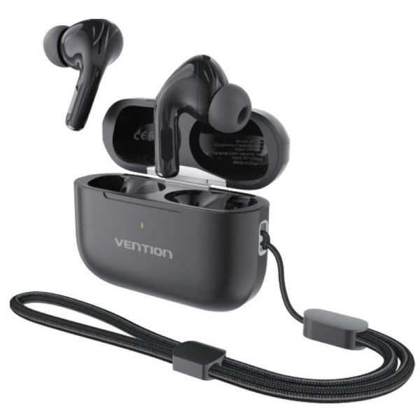 Vention Echo Lite E11 Bluetooth Headphones with Charging Case - 6-Hour Battery Life - Black