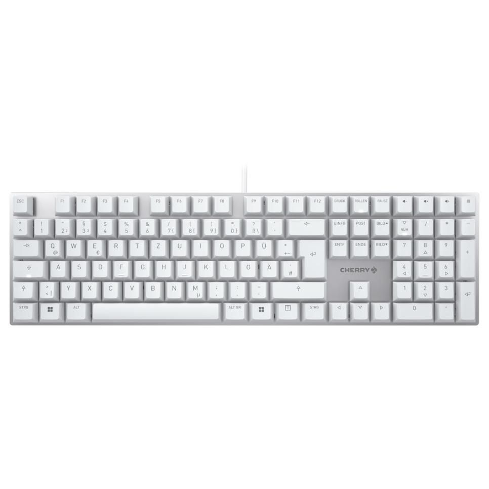 Cherry KC 200 MX Universal USB Keyboard QWERTZ German Silver, White