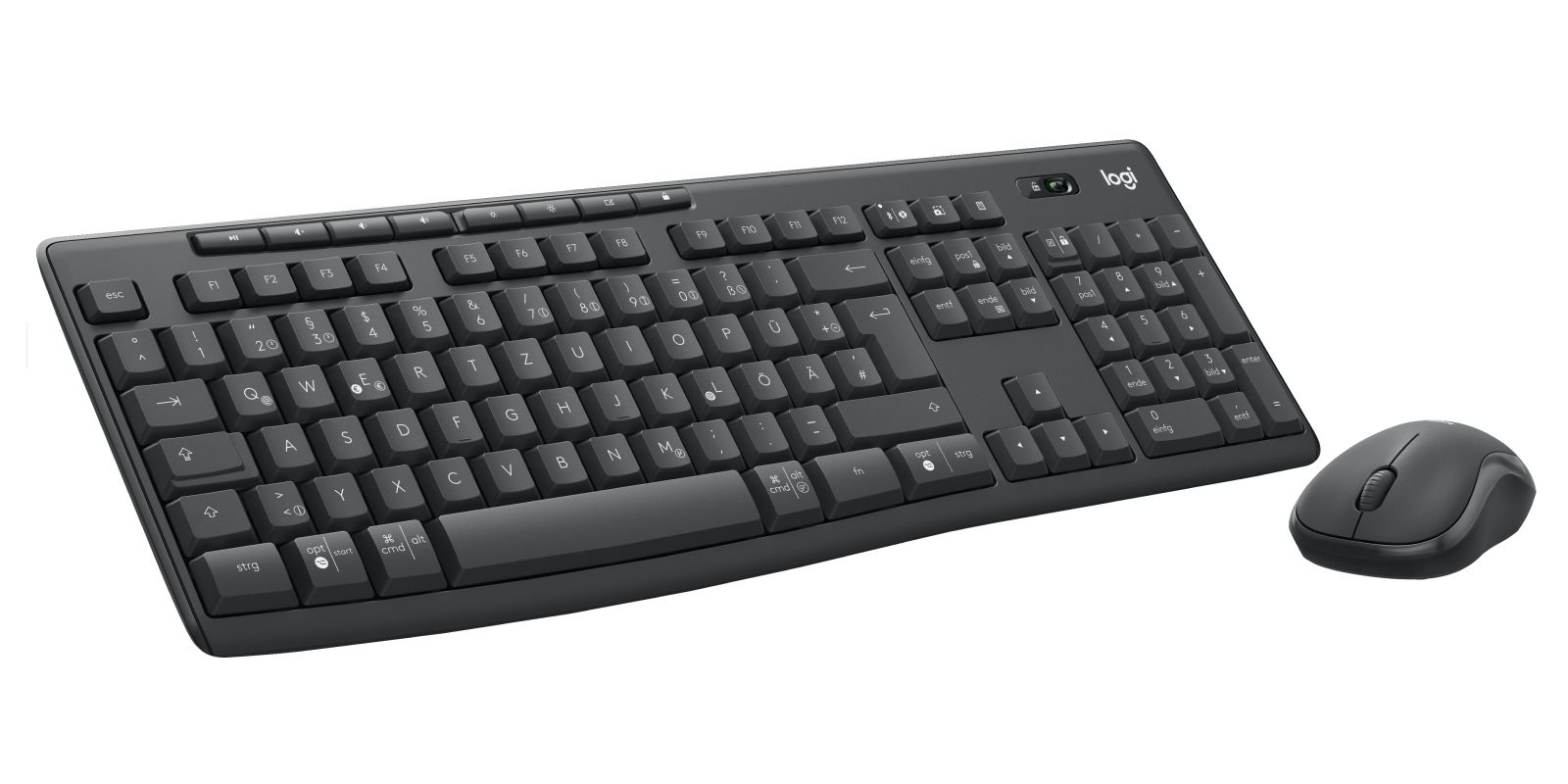 Logitech MK370 Business Combo - Wireless Keyboard and Mouse Set - Bluetooth LE - QWERTZ - German - Graphite