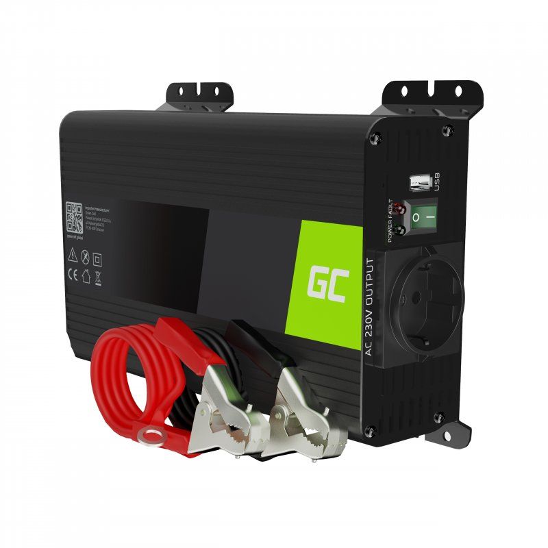 Green Cell 300W Auto Power Adapter & Inverter, Black
