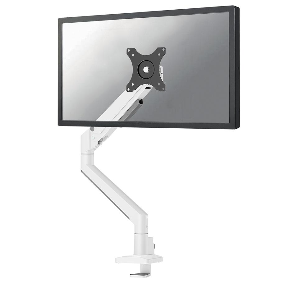 Neomounts DS70-250WH1 Gas Spring Monitor Arm - 17-35" Screen - Topfix Clamp - 180° Swivel Stop
