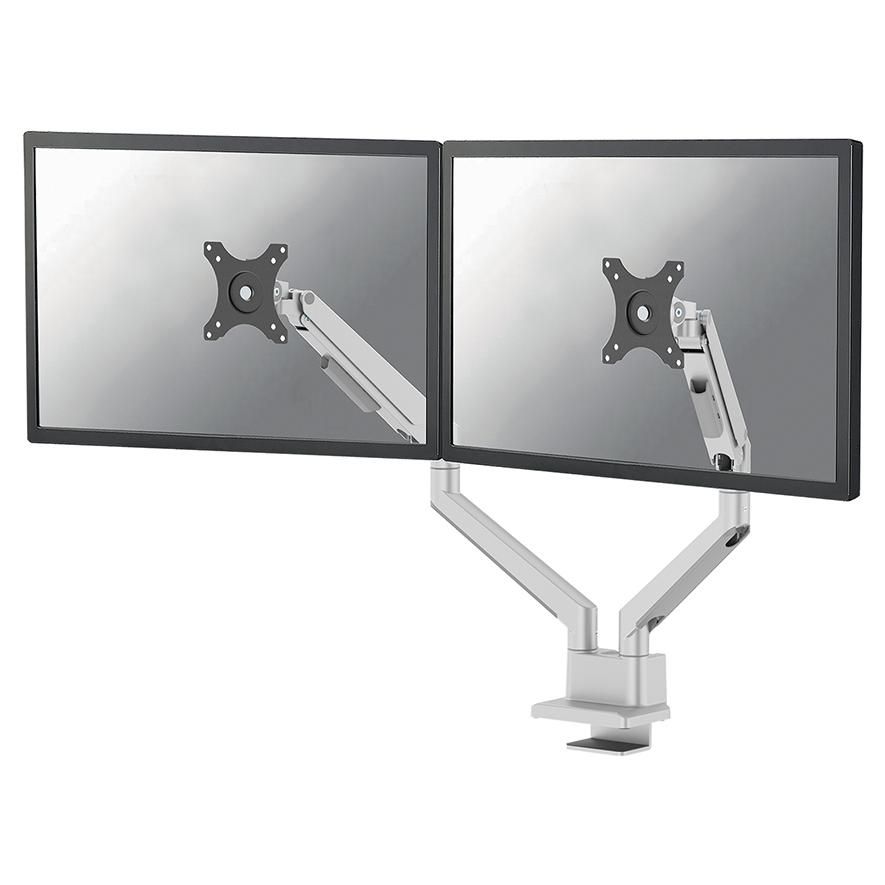 Neomounts NEXT Slim DS70-250SL2 Dual Monitor Stand, Silver