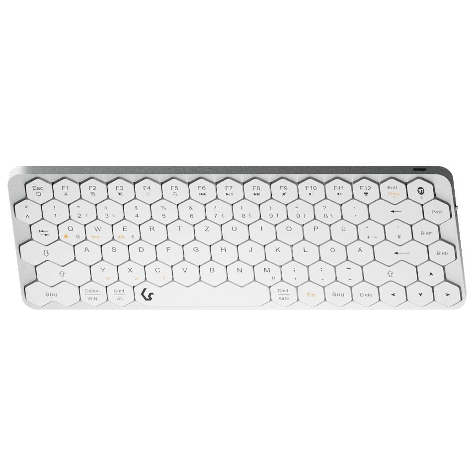 KeySonic KSK-5020BT Mini Bluetooth Keyboard with QWERTZ Layout (German)