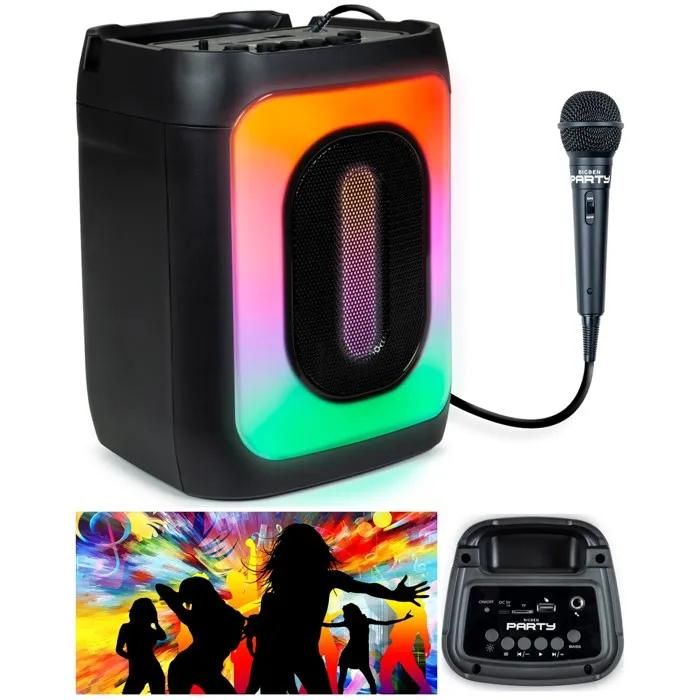 Bigben Bluetooth Speaker - Karaoke Party - RGB LED Effects - USB - Micro SD