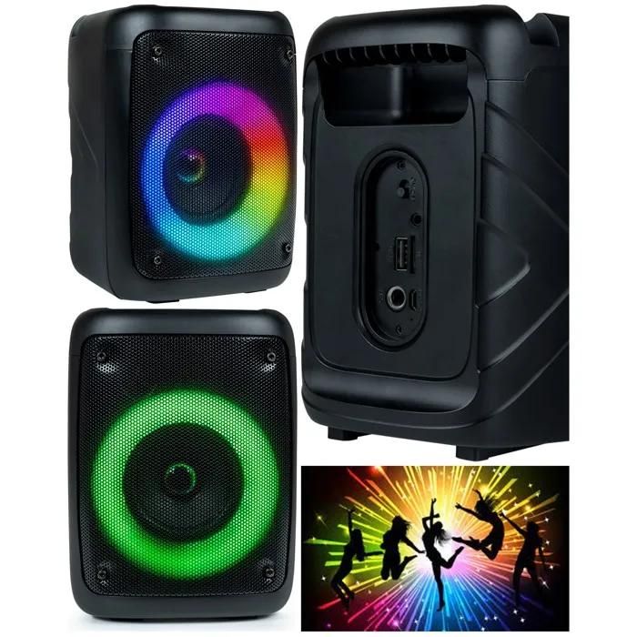 Bigben Connected Bluetooth Speaker - Karaoke Party - 30W LED RGB Effects - Ultra Lightweight