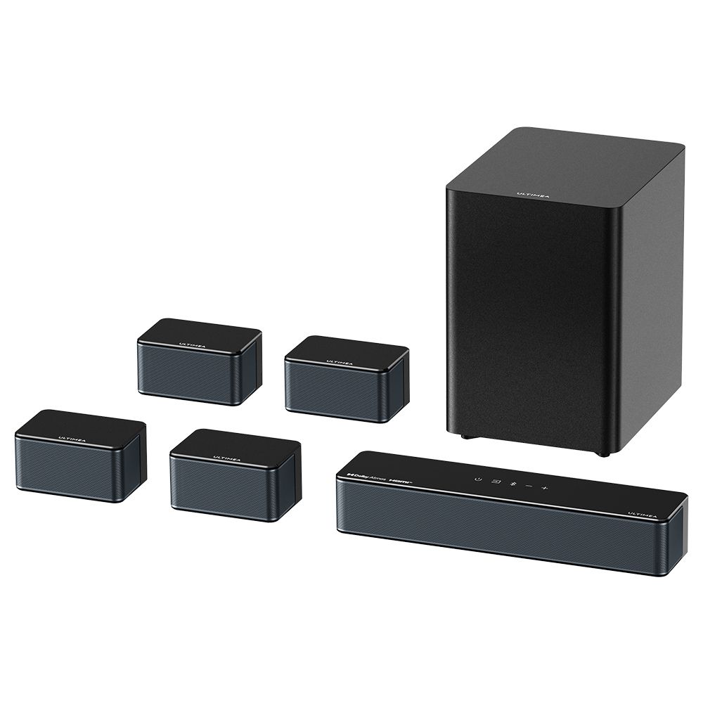 Ultimea Poseidon D80 7.1 Soundbar with Wireless Subwoofer, Dolby Atmos, 500W Peak Power, App Control, 10-Band Equalizer, 121 Preset Equalisations