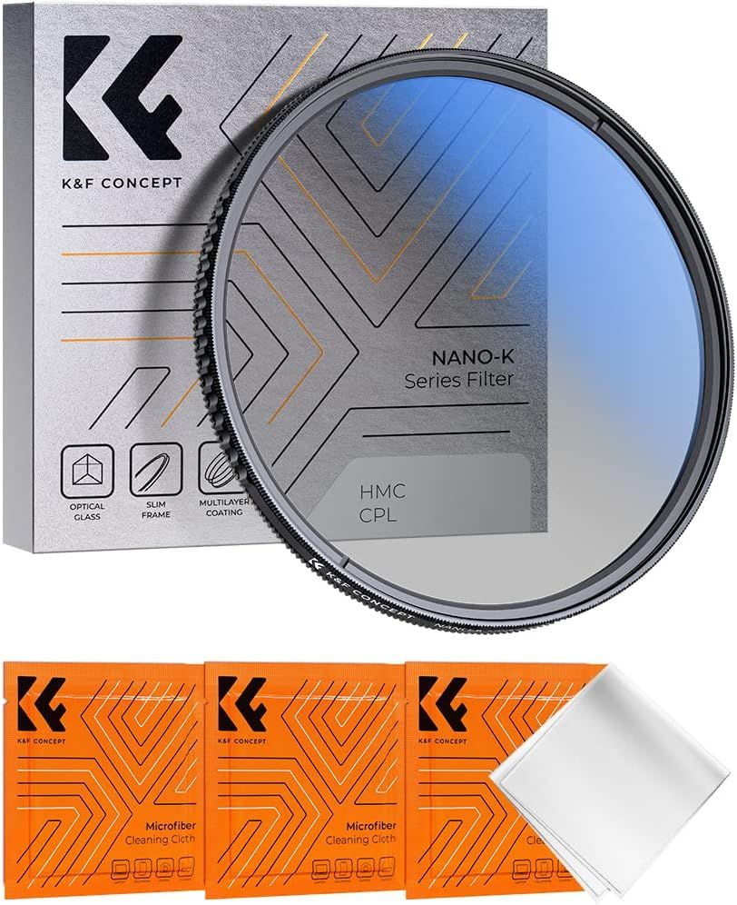 Polarizing CPL Filter 40.5mm Slim with Coating and 3 Cleaning Cloths for Camera Lens