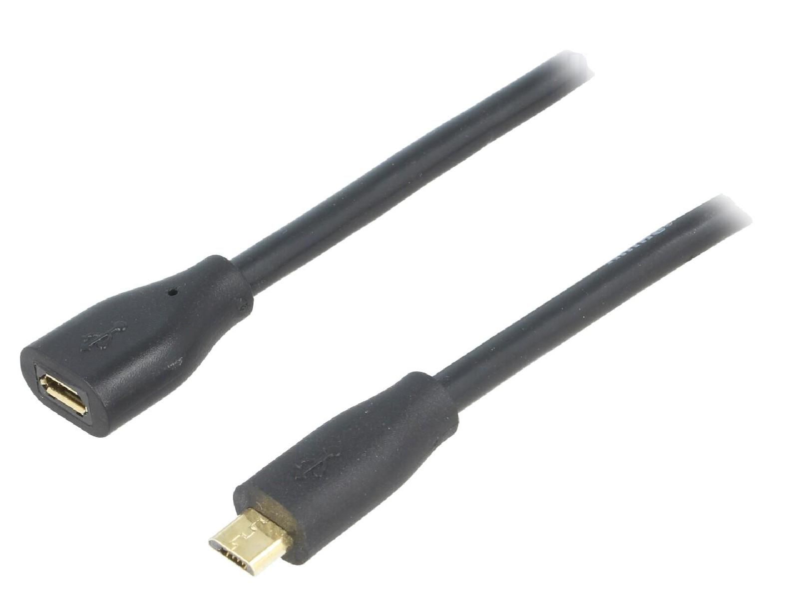 ADNAuto USB 2.0 Cable - Micro USB B Male to USB B - 1m Black