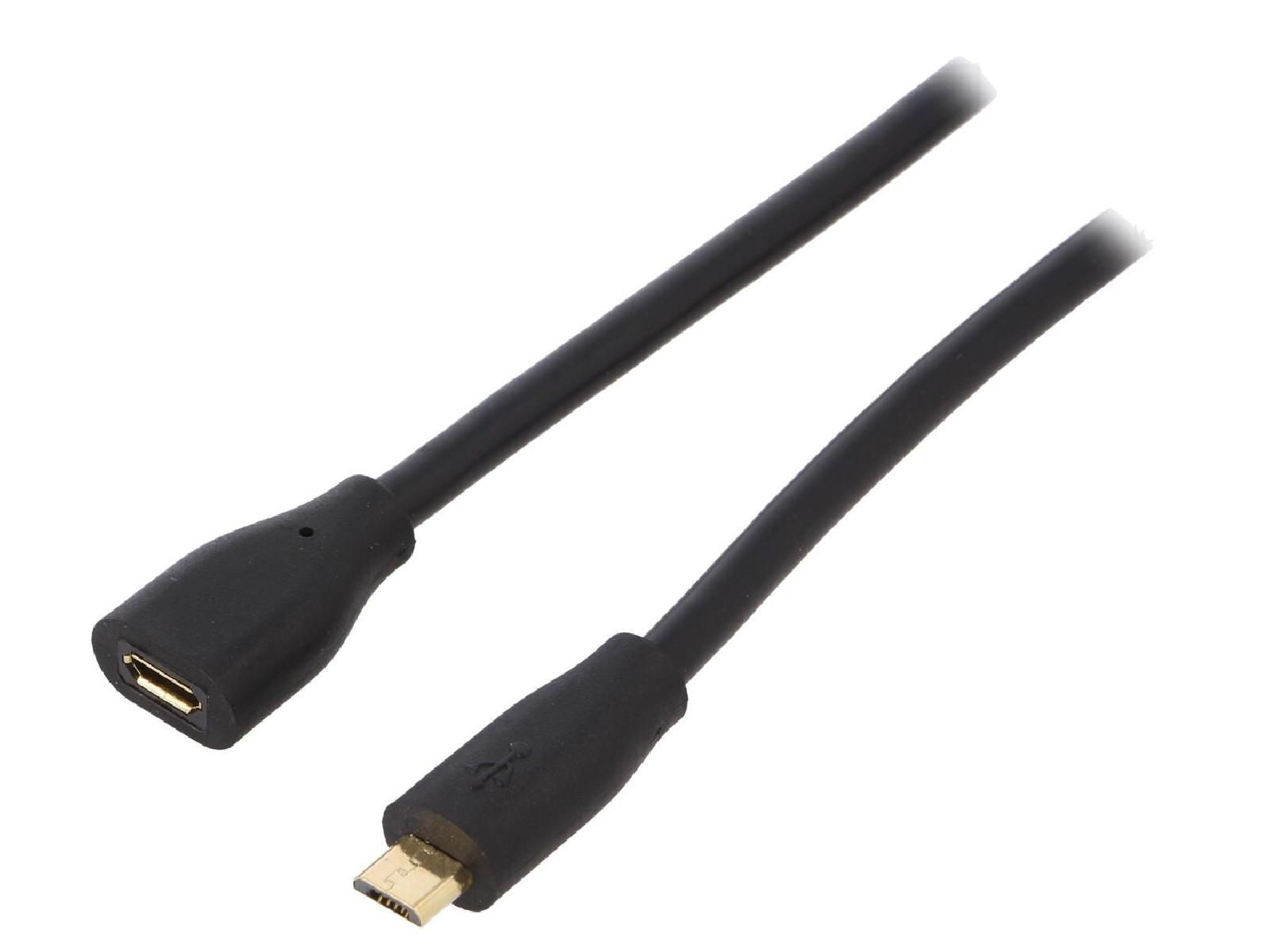 ADNAuto USB 2.0 Cable - Micro USB B Male to USB B - 2m Black