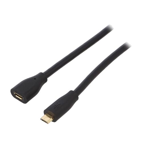 Câble USB 2.0 ADNAuto - Micro USB B Mâle à Mâle - 5m Noir