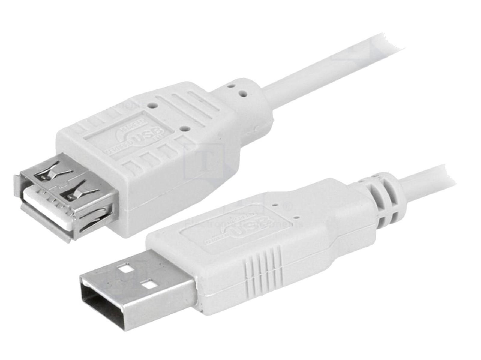 ADNAuto USB 2.0 Cable, 3m, Grey (USB A Male to Female)