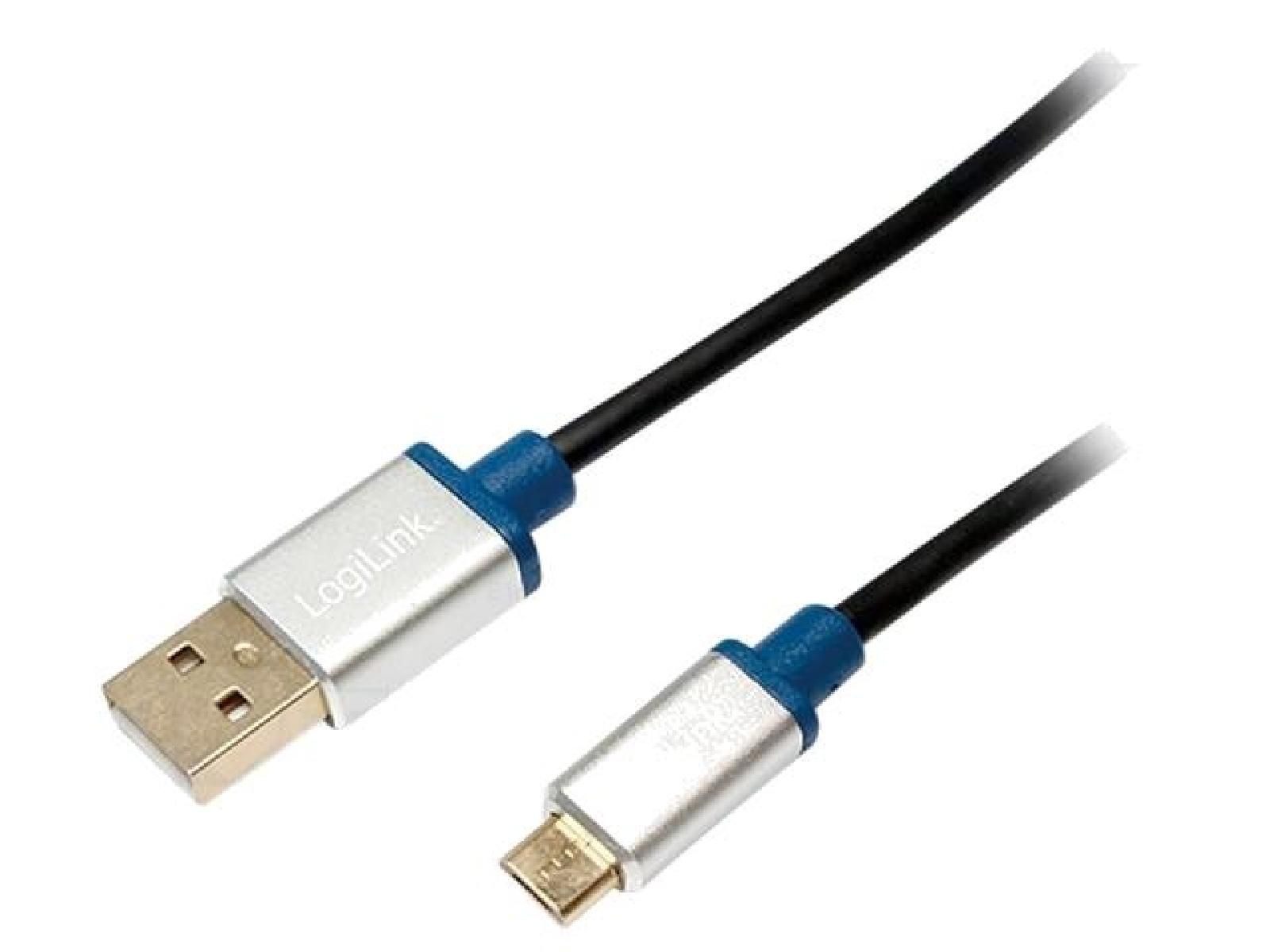 ADNAuto USB 2.0 Cable - 1m, Black (USB A Male to Micro USB B Male)