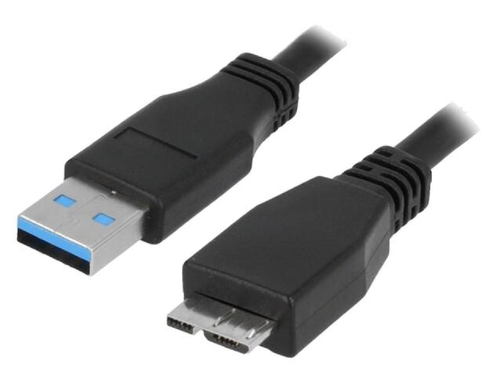 ADNAuto USB 3.0 Cable, 3m, Black (USB A Male to USB B Micro Male)