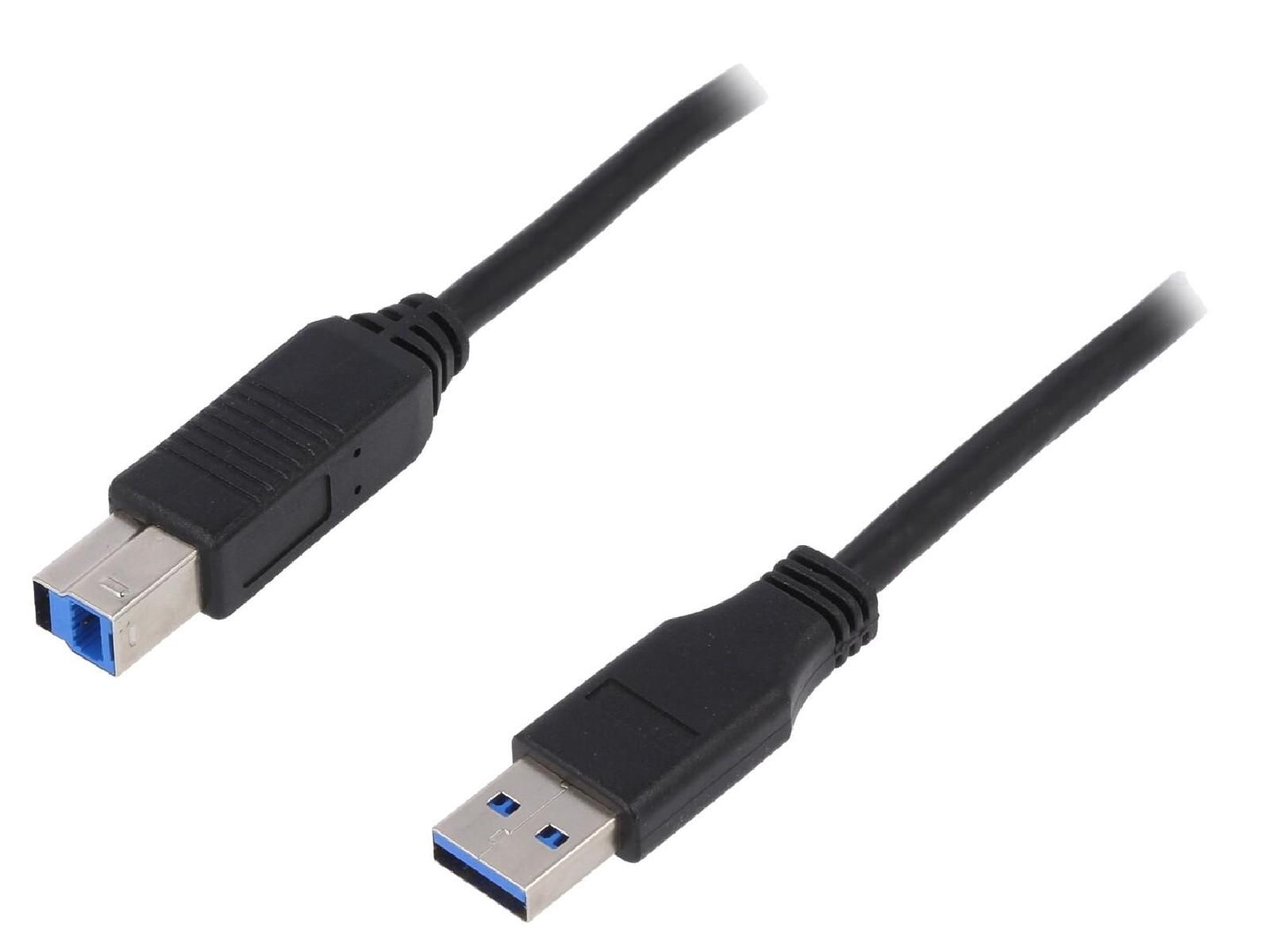 ADNAuto USB 3.0 Cable, 2m, Black (USB A Male to USB B Male)