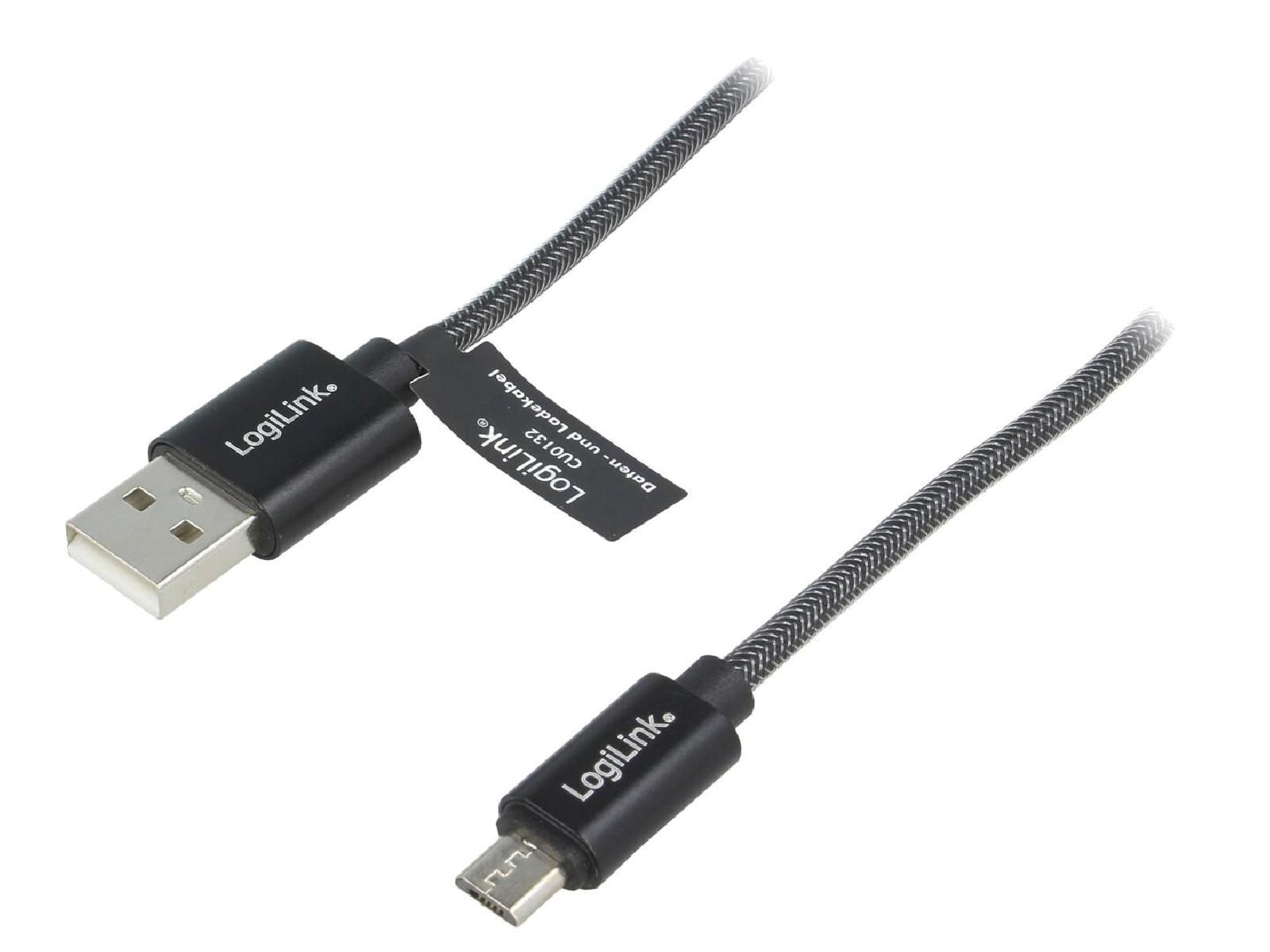 ADNAuto USB A to Micro B Cable 1m - Grey