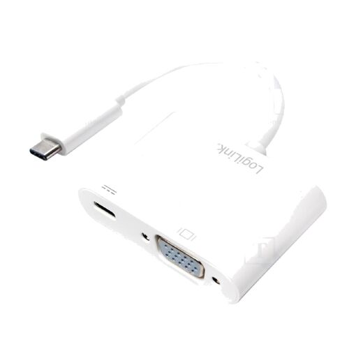 Adaptateur USB 3.0 D-Sub 15 broches HD (Fémelle USB C à Male, 140 mm) - Blanc