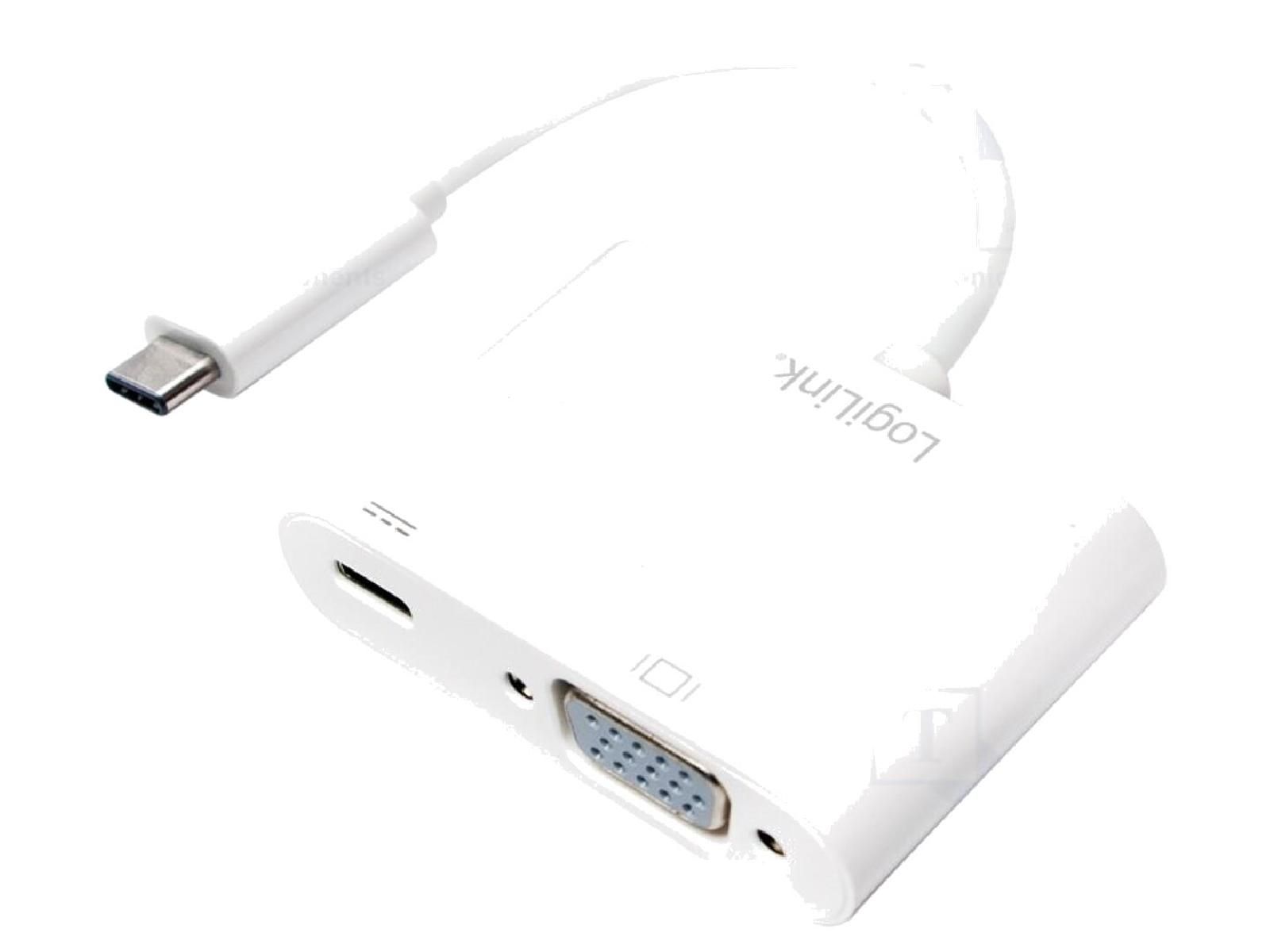 ADNAuto USB 3.0 D-Sub 15pin HD Adapter (Female to Male USB C, 140mm) - White