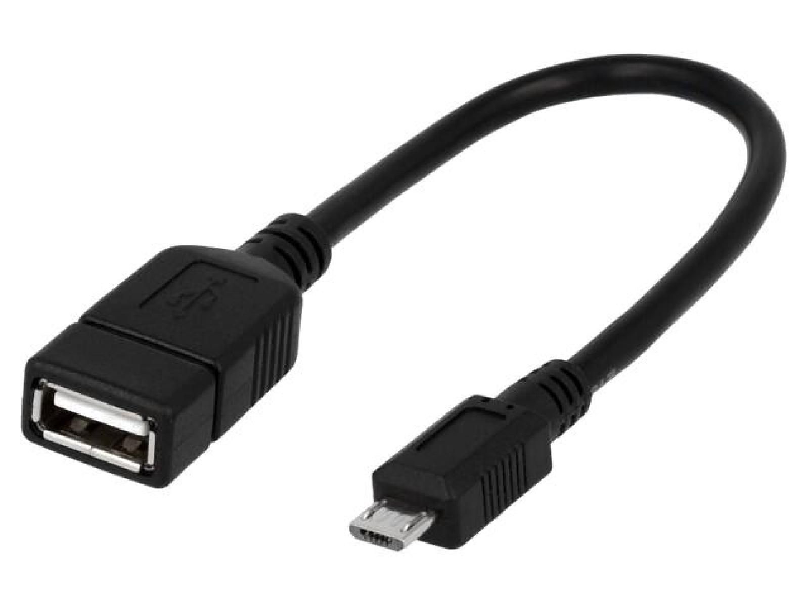 ADNAuto USB 2.0 OTG Cable - 0.2m Black