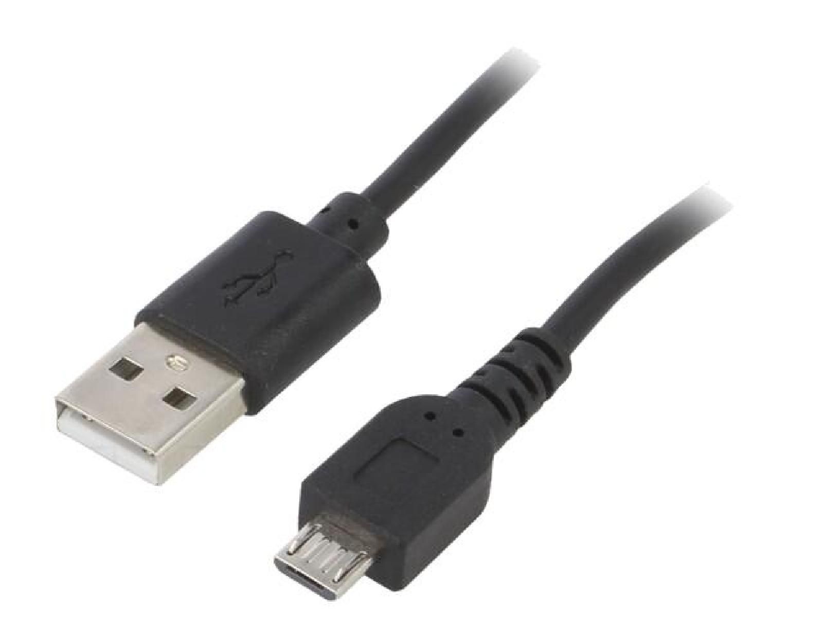 ADNAuto USB 2.0 Cable - 0.6m, Nickel Plated A to Micro B