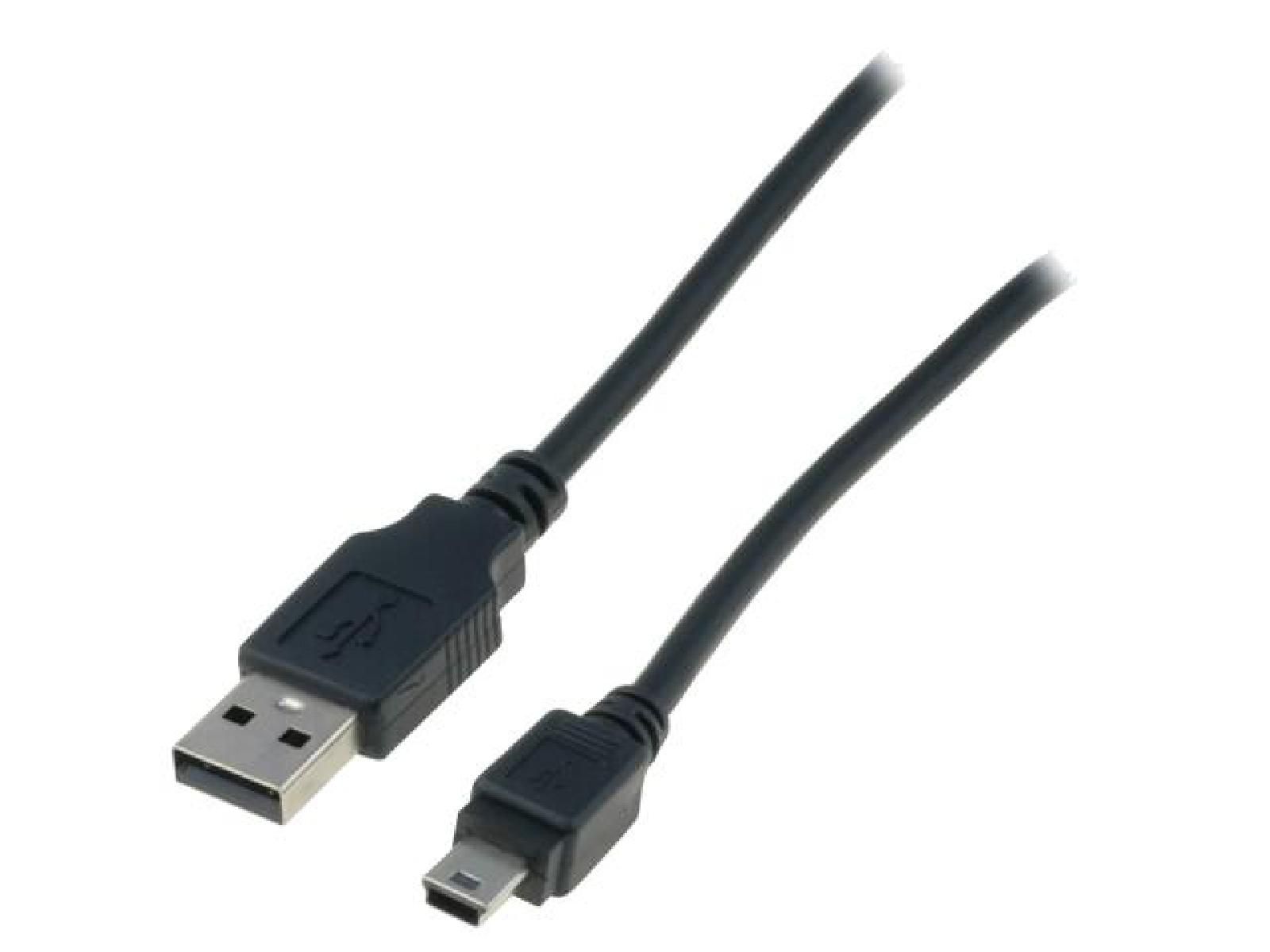 ADNAuto USB 2.0 Cable - 1m, Nickel Plated A to Mini B