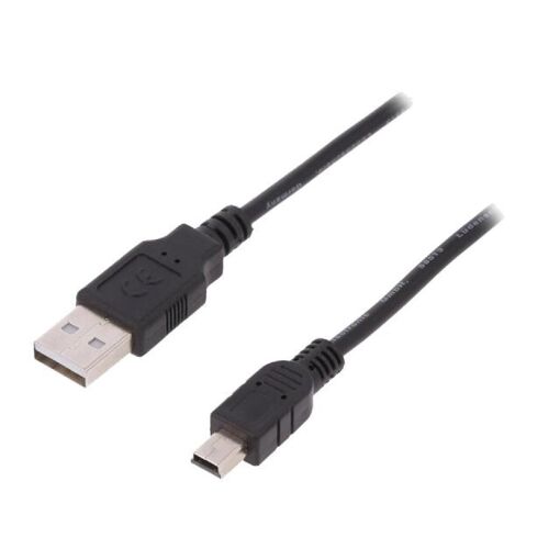 Câble ADNAuto USB 2.0 - Plaqué nickel A à Mini B - 3m Noir