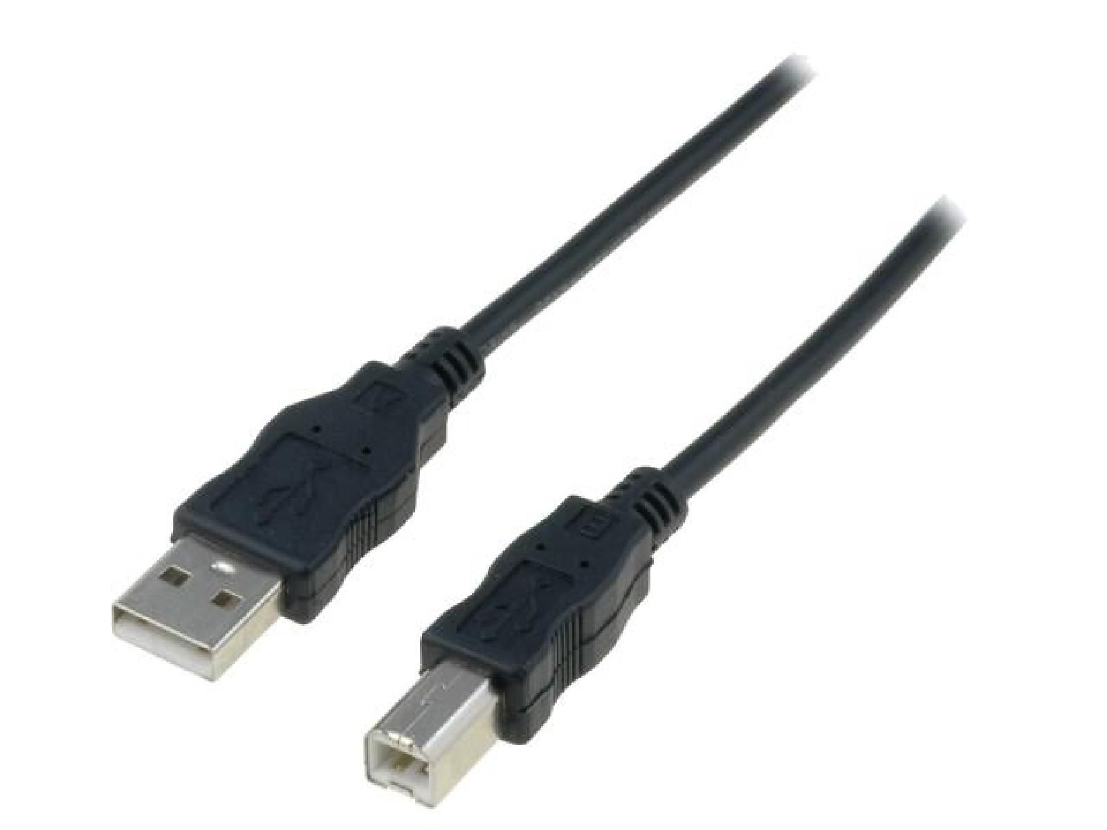 ADNAuto USB 2.0 Cable - 1.8m, Nickel USB A to USB B
