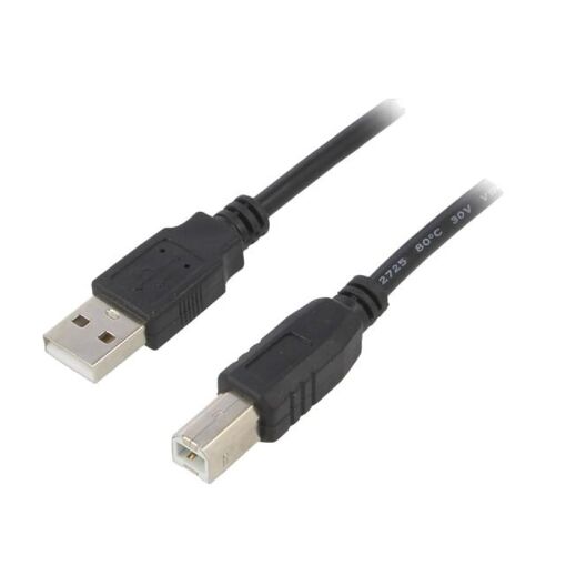 ADNAuto USB 2.0 Cable - 5m, Nickle, USB A to USB B