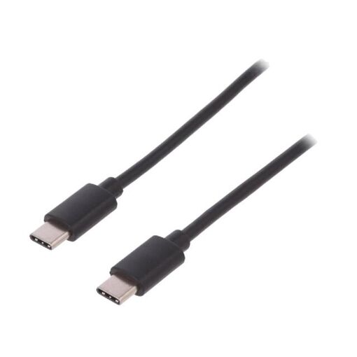 ADNAuto USB 2.0 Cable - Dual-Sided USB C - Nickel - 1.8m - Black