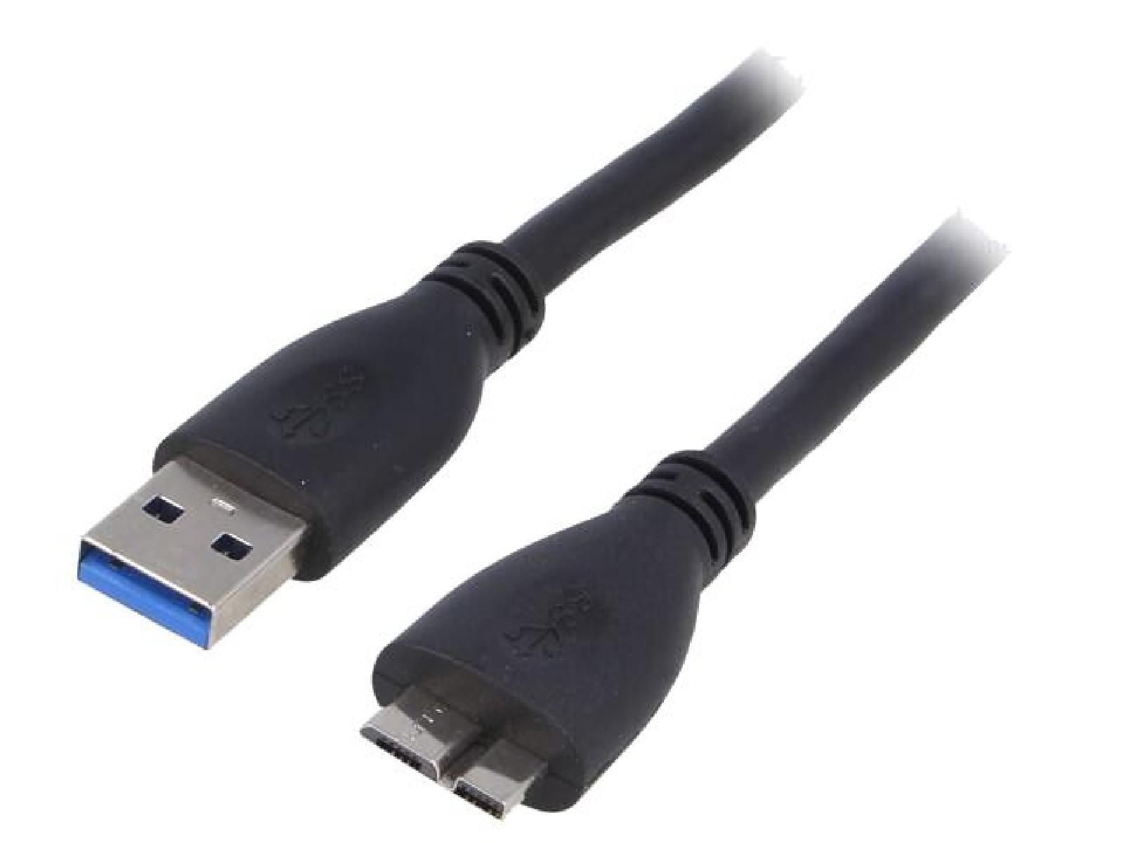 ADNAuto USB 3.0 Cable - Nickel Plated, 0.5m (USB A to Micro B)