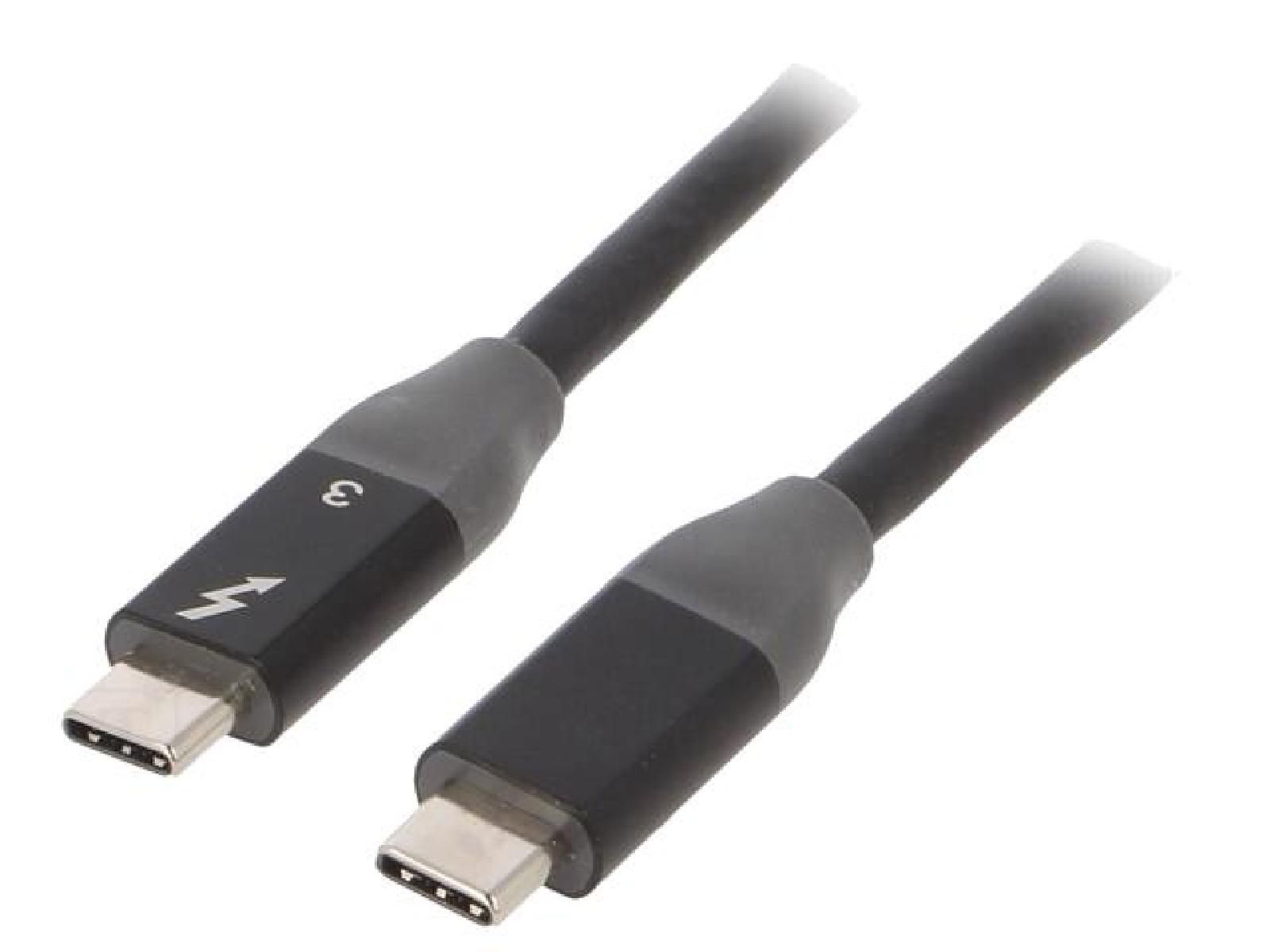 ADNAuto USB 3.1 Cable - Dual-Sided USB C - Nickel Plated - 1.5m - Black