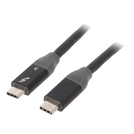 Câble ADNAuto USB 3.1 - Prise USB C des deux côtés - Plaqué nickel - 1,5 m - Noir