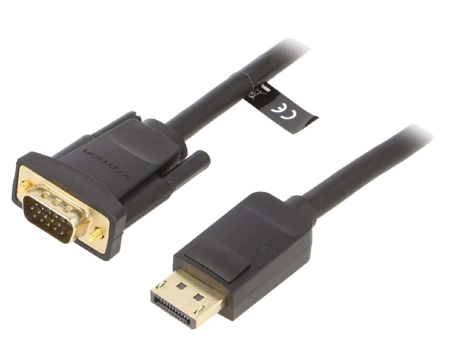 Câble ADNAuto DisplayPort vers D-Sub 1,5 m Noir