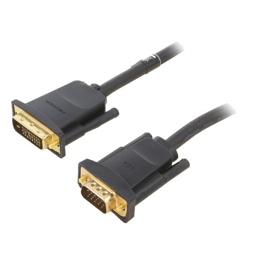 Câble ADNAuto D-Sub HD mâle à DVI-D mâle, 1m Noir
