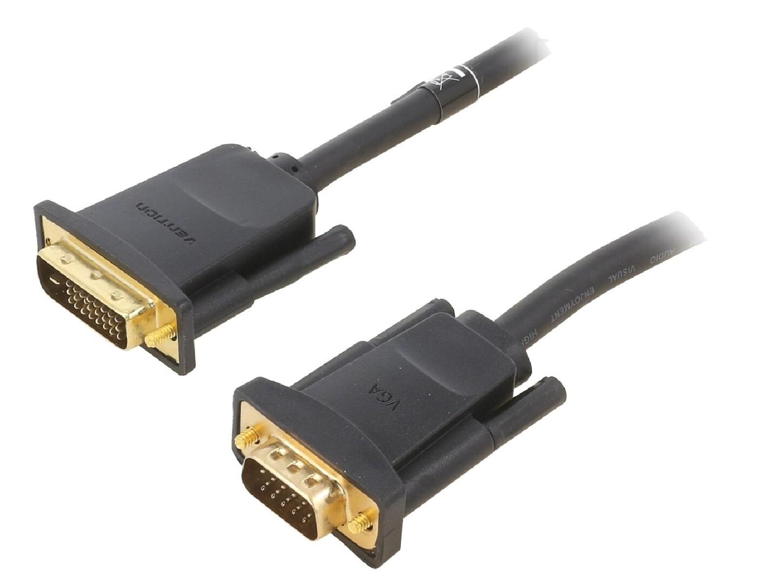 ADNAuto D-Sub HD Male to DVI-D Male Cable, 1m Black