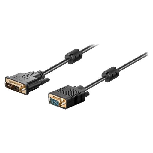 ADNAuto D-Sub HD Male to DVI-I Male Cable, 2m Black