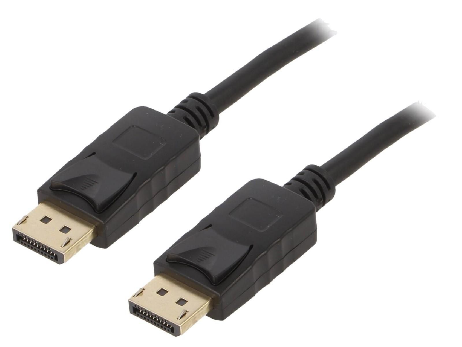 ADNAuto Dual-Sided DisplayPort 1.2 Cable, 10m - Black