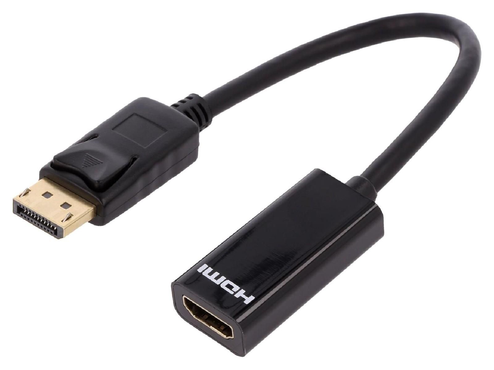 ADNAuto DisplayPort to HDMI Cable 1.2, 150mm Black
