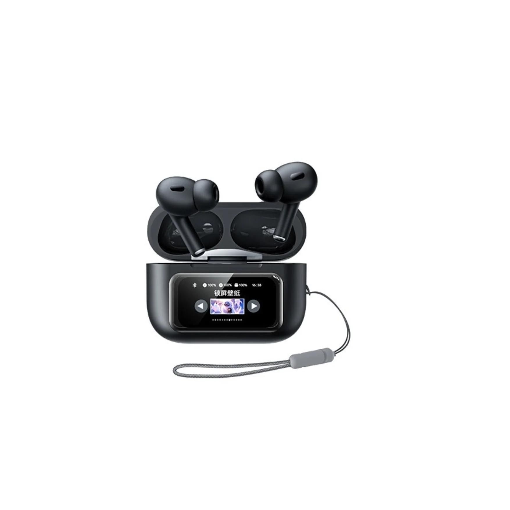 REMAX True Wireless Noise-Cancelling Earbuds with Touch Screen - Black