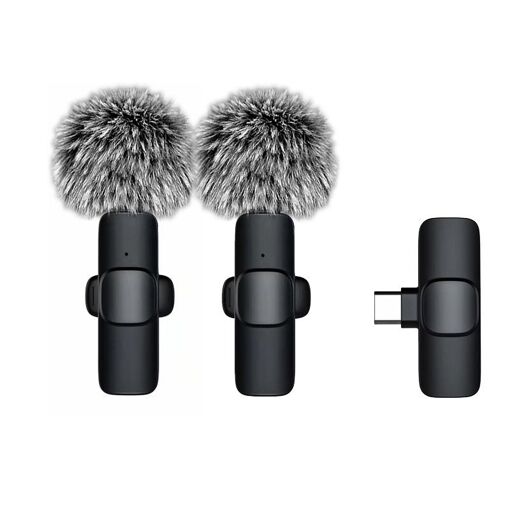 Microphone Lavalier Sans Fil Double Interface Type-C - Micro Cravate à Clip pour Diffusion et Enregistrement